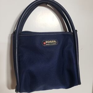 Mini Fossil Navy Blue Mini Purse Handbag 8x8
